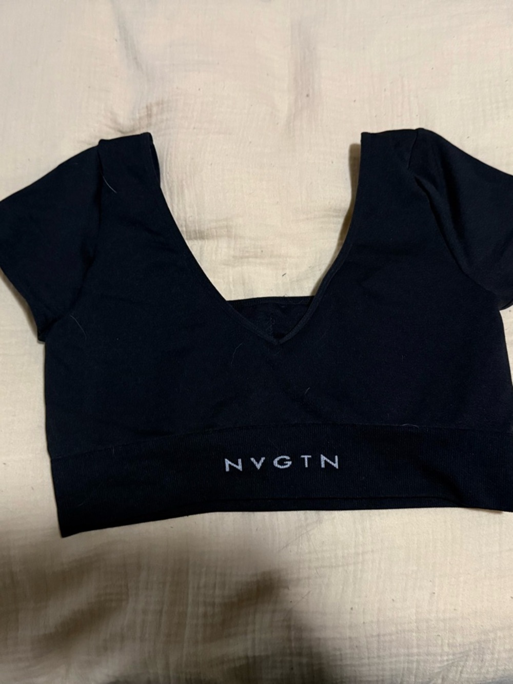 NVGTN Black Crop Top bra
